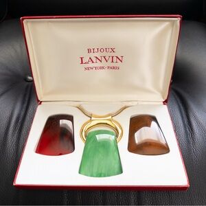 1970s Bijoux Lanvin Paris Vintage Necklace, Interchangeable Pendants